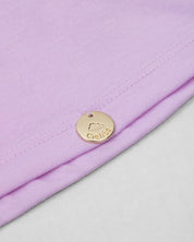 Conjunto camiseta lila con florecitas y leggins en rib para bebé niña