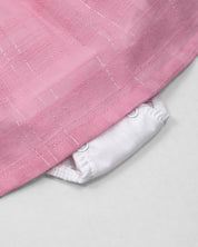 Vestido body rosado con moñitos en los hombros para bebé niña