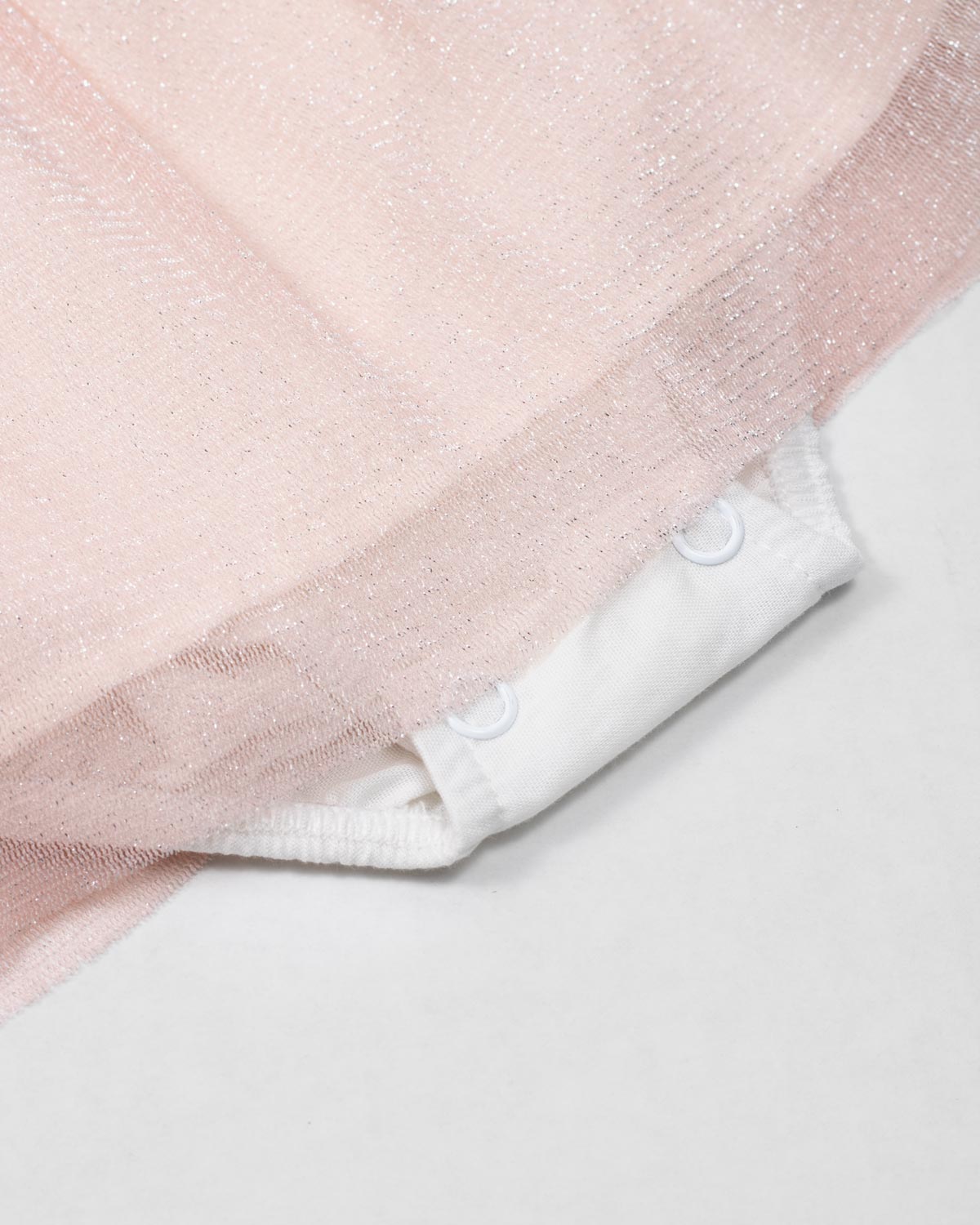 Vestido body azul con boleros y tul brillante rosa para bebé niña