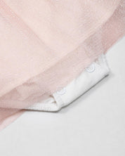 Vestido body azul con boleros y tul brillante rosa para bebé niña