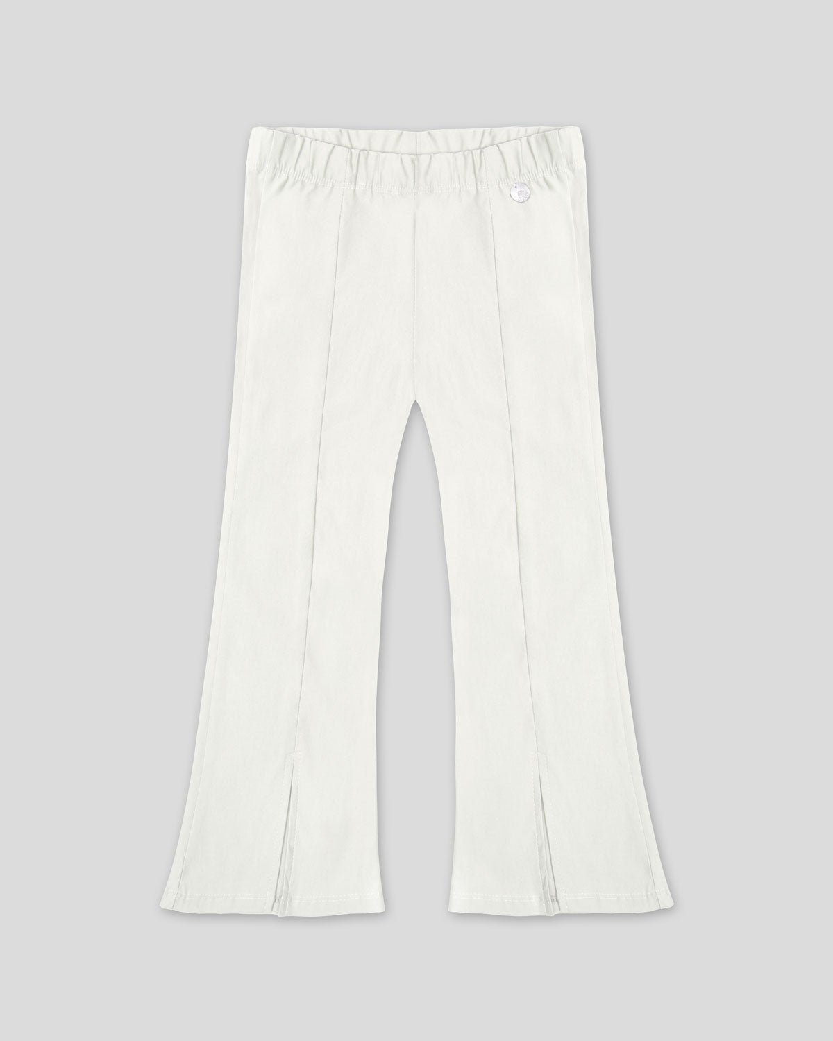 Leggins blanco tipo flare resortado para nina