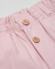 Pantalón rosa paperbag para niñas
