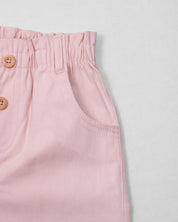 Pantalón rosa paperbag para niñas