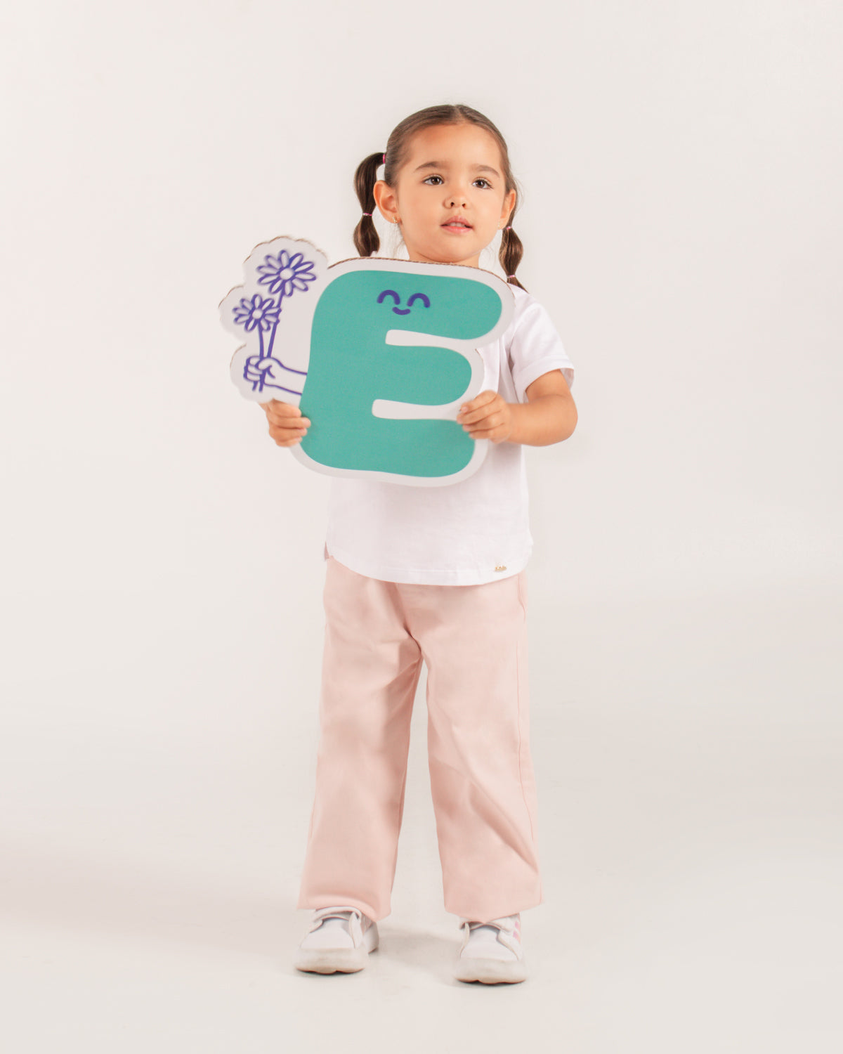 Pantalón rosa paperbag para niñas