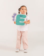 Pantalón rosa paperbag para niñas