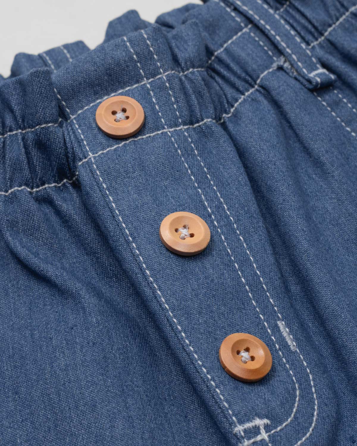 Pantalón azul paperbag para niña