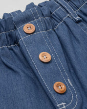 Pantalón azul paperbag para niña