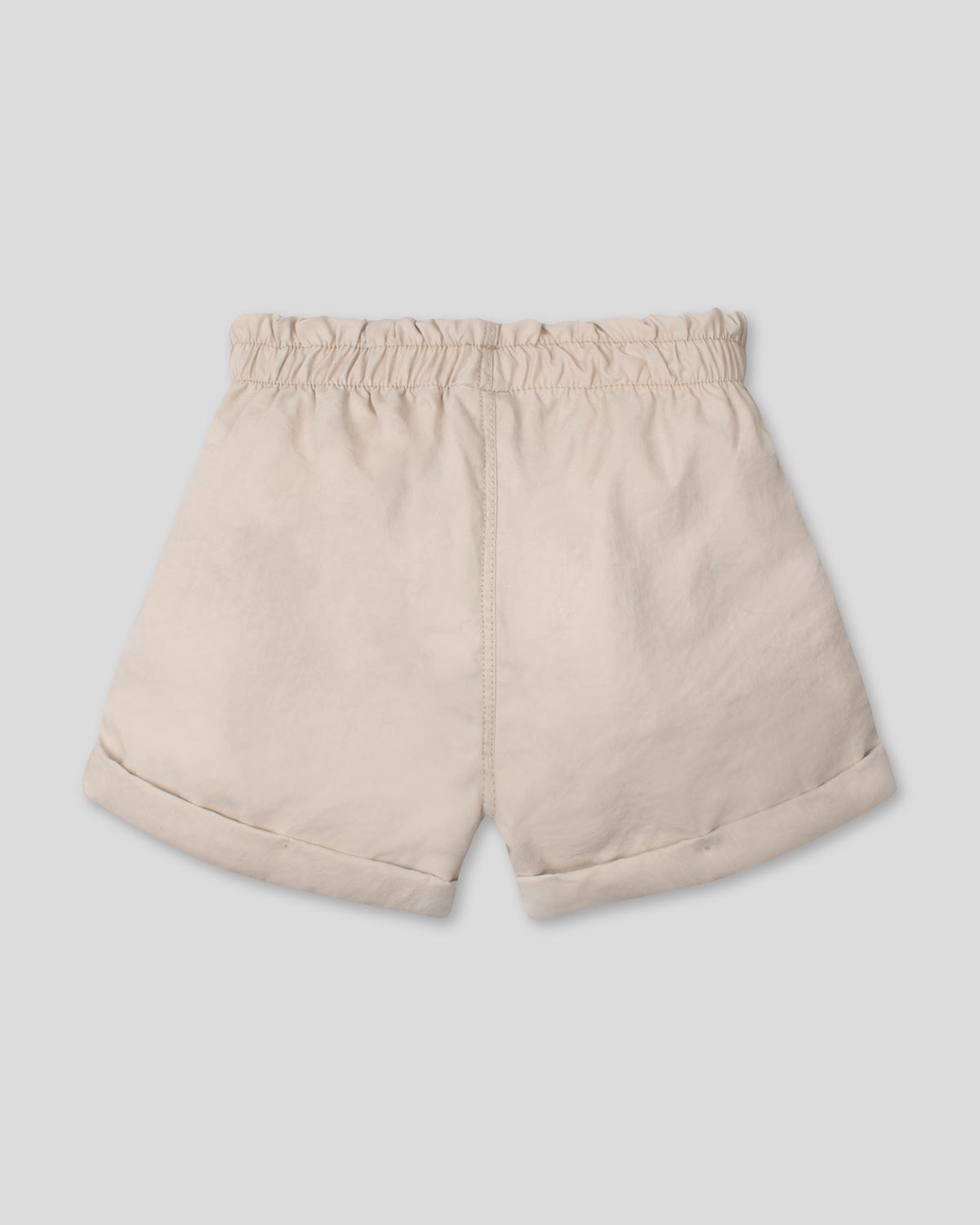 Short beige paperbag para niña