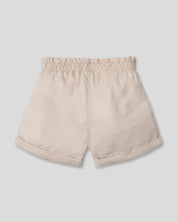 Short beige paperbag para niña