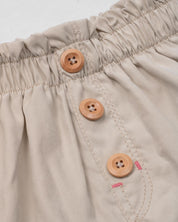 Short beige paperbag para niña