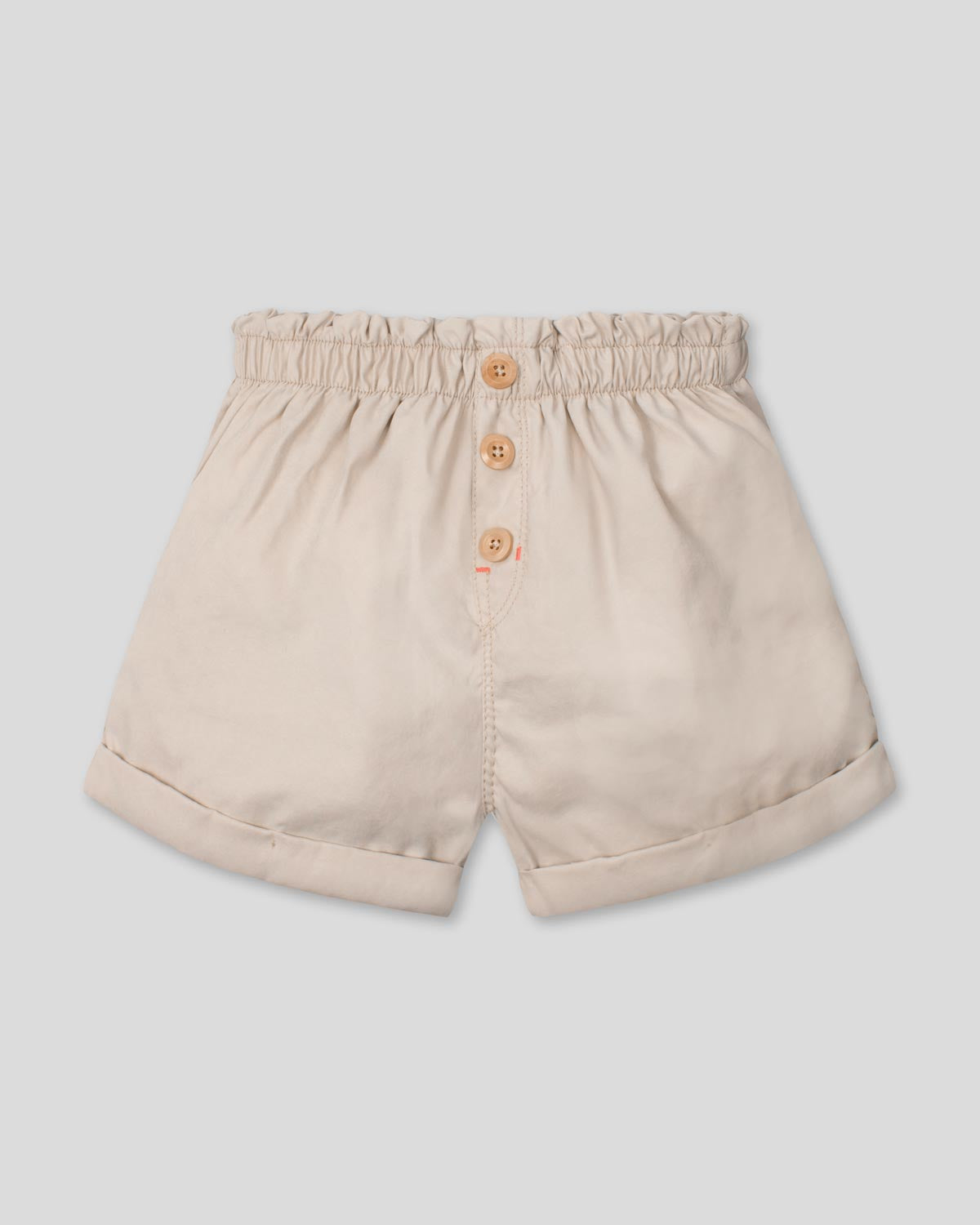 Short beige paperbag para niña