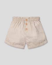 Short beige paperbag para niña