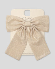 Moño pinza dorado para niña