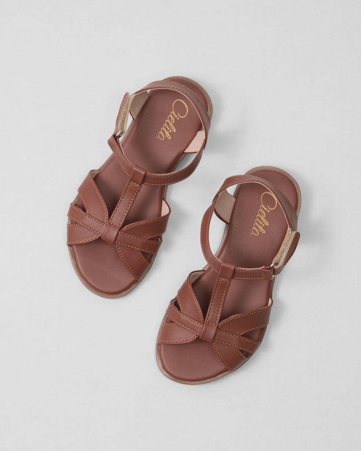 Sandalias miel para niña