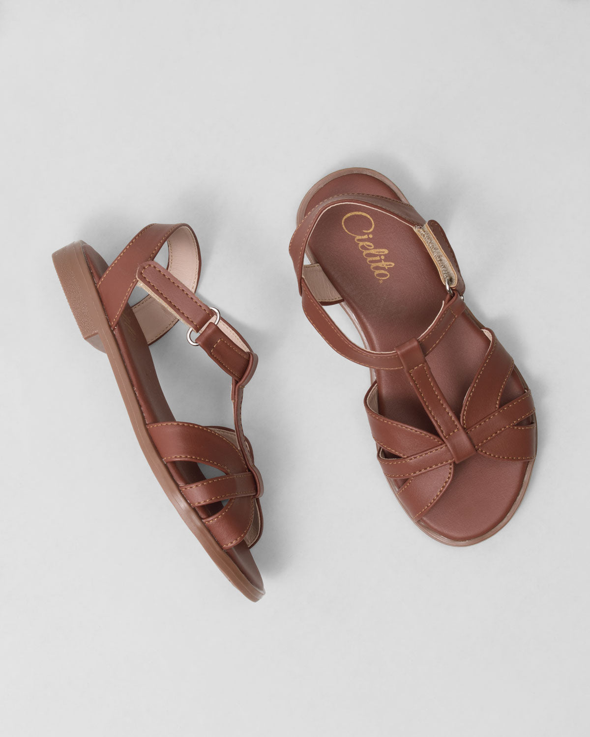 Sandalias miel para niña