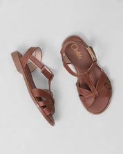 Sandalias miel para niña