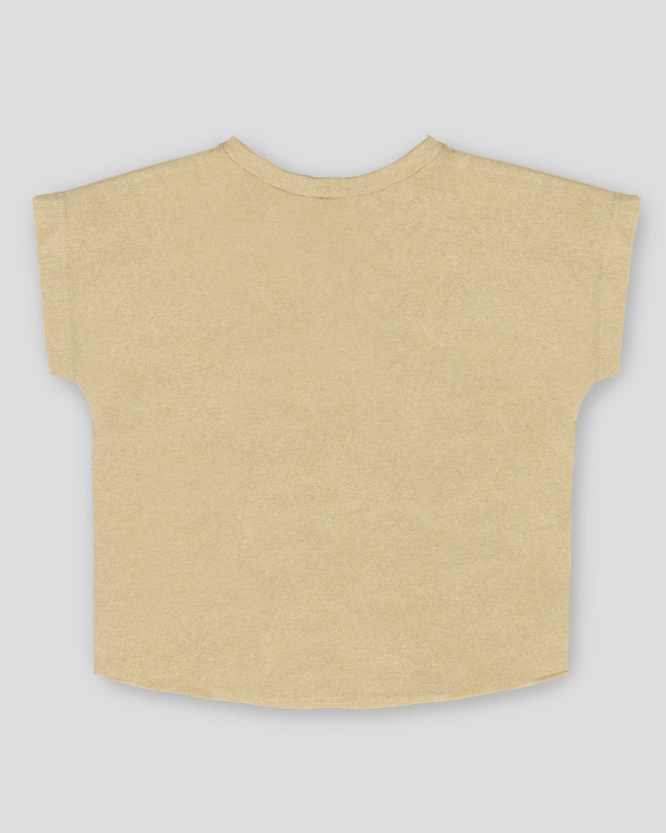 Camiseta sostenible manga siza con bordado para niña - Cielito