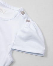 Conjunto blusa y short de rayas rosas para bebé niña