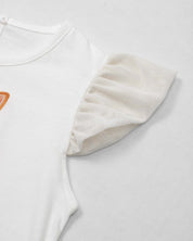 Conjunto blusa con conejito estampado y short rosa para bebé niña