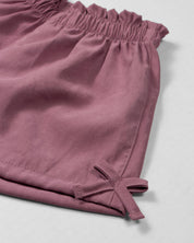 Conjunto camiseta blanca estampada "Ice Cream" y short rosa empolvado para bebé niña