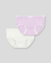 Set de 2 pantys blanco y lila para niña