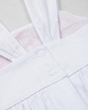 Vestido body blanco de tiras con textura tejida para bebé niña