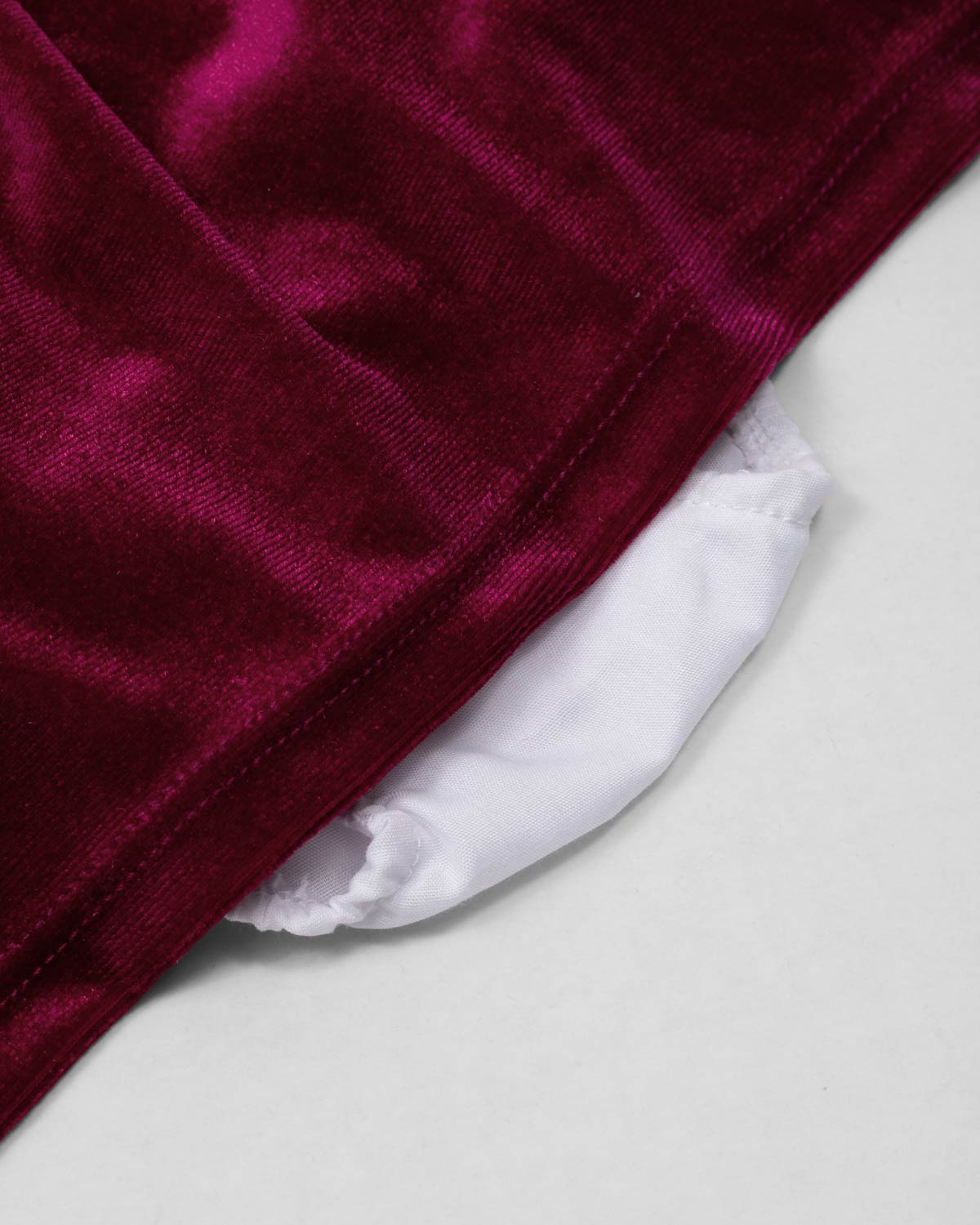 Vestido body en velvet vinotinto con botonadura en espalda para bebé niña