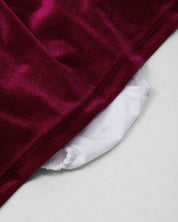 Vestido body en velvet vinotinto con botonadura en espalda para bebé niña