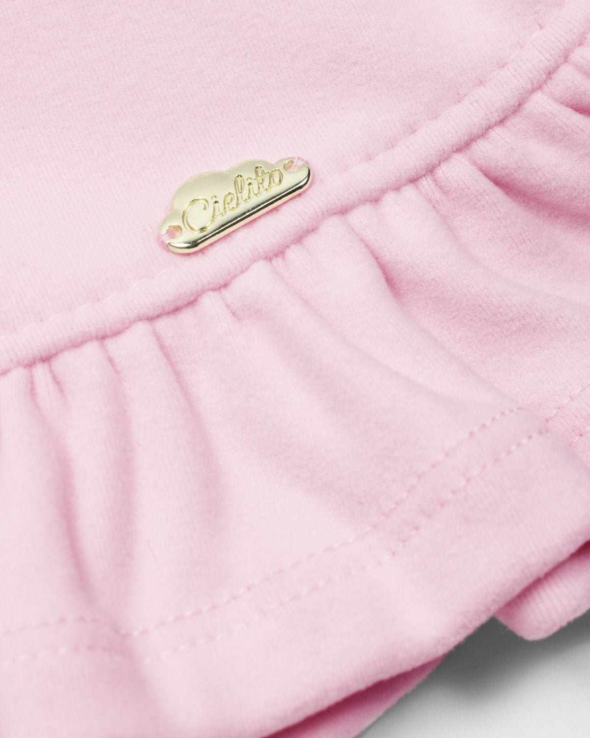 Pijama de 2 piezas rosa con capucha para bebé niña