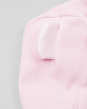 Pijama de 2 piezas rosa con capucha para bebé niña