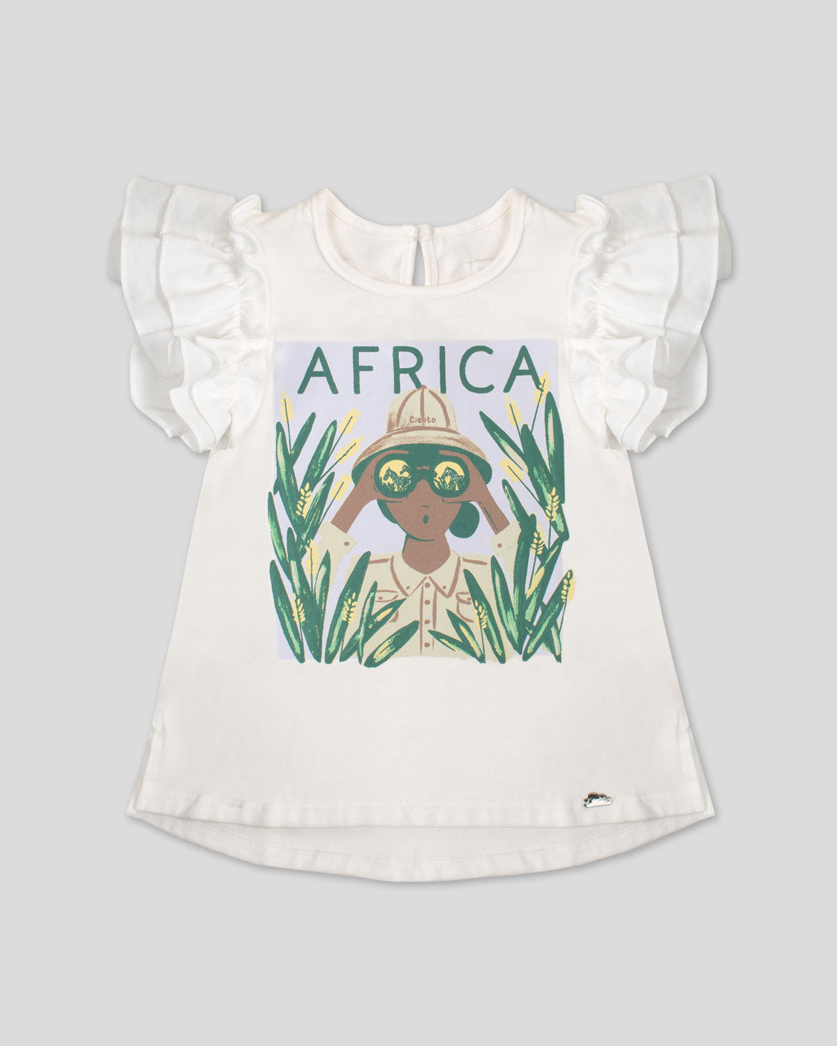 Camiseta con estampado África para niña
