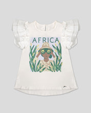 Camiseta con estampado África para niña