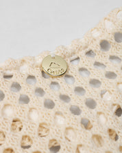 Jersey tejido crudo con botones para niña