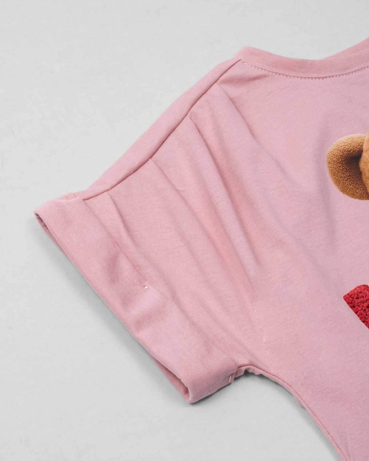 Camiseta rosa con estampado de oso ''Love'' para niña