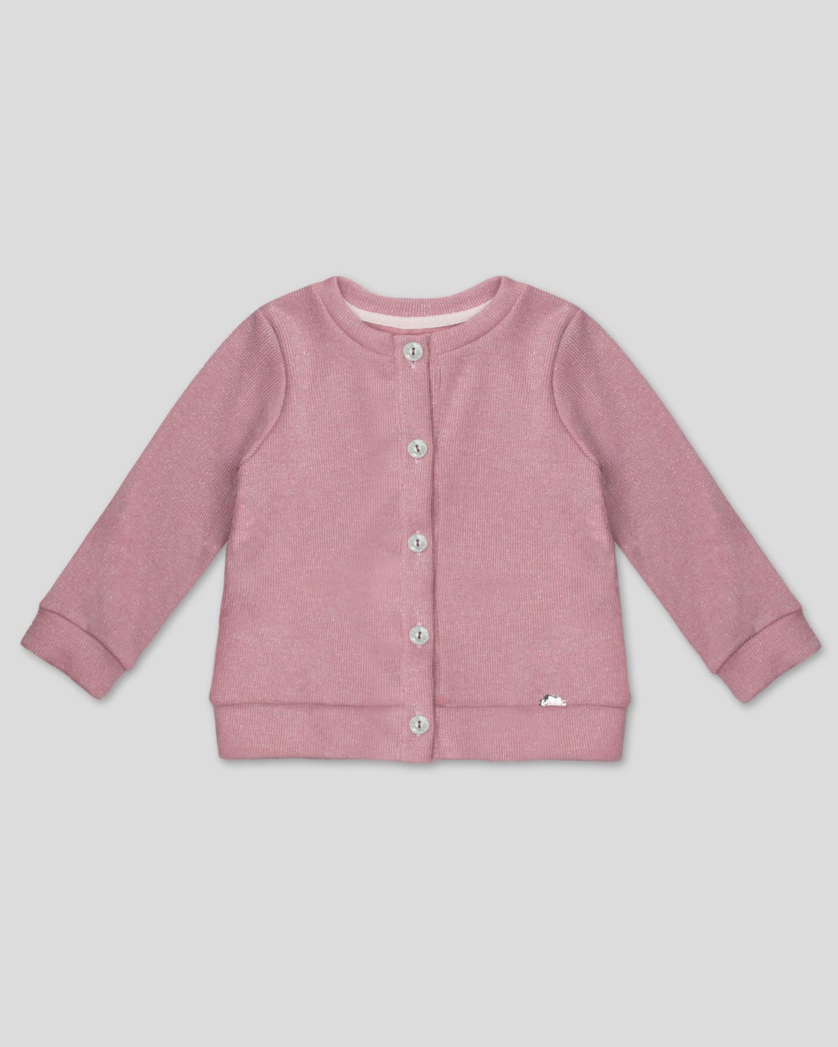 Saco palo de rosa con brillos para niña