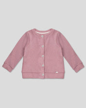 Saco palo de rosa con brillos para niña