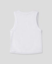 Blusa básica blanca de tiras para niña