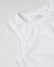 Blusa básica blanca de tiras para niña