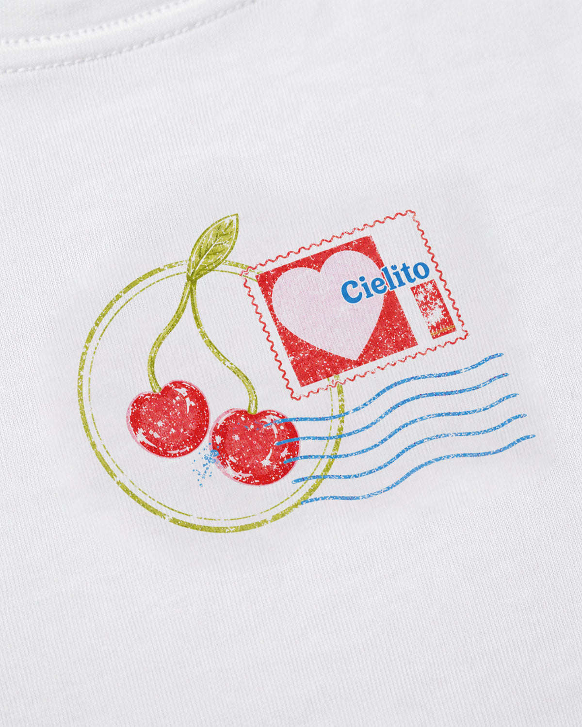 Camiseta blanca estampada para niña