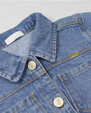 Chaqueta denim azul para niña