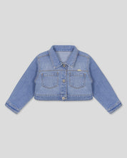 Chaqueta denim azul para niña