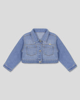 Chaqueta denim azul para niña