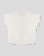Camiseta blanca estampada "Charms Lovers" para niña