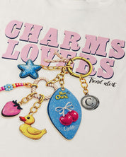 Camiseta blanca estampada "Charms Lovers" para niña