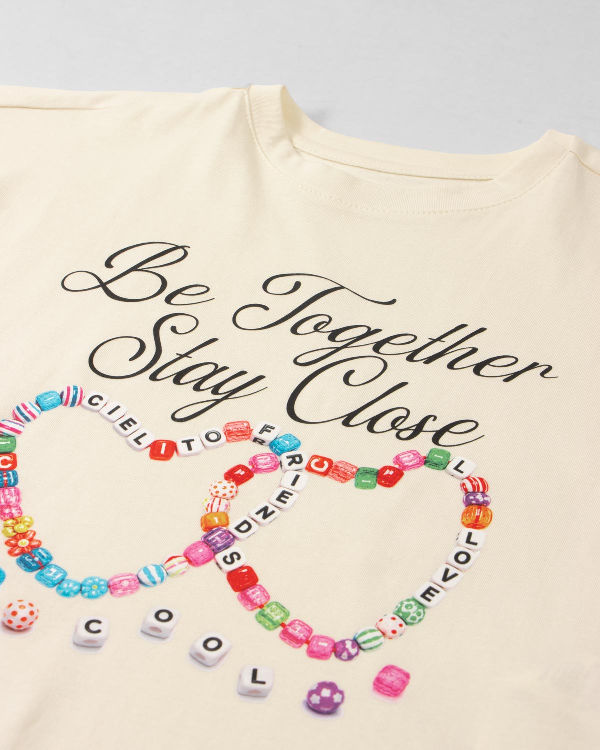 Camiseta cruda estampada para niña