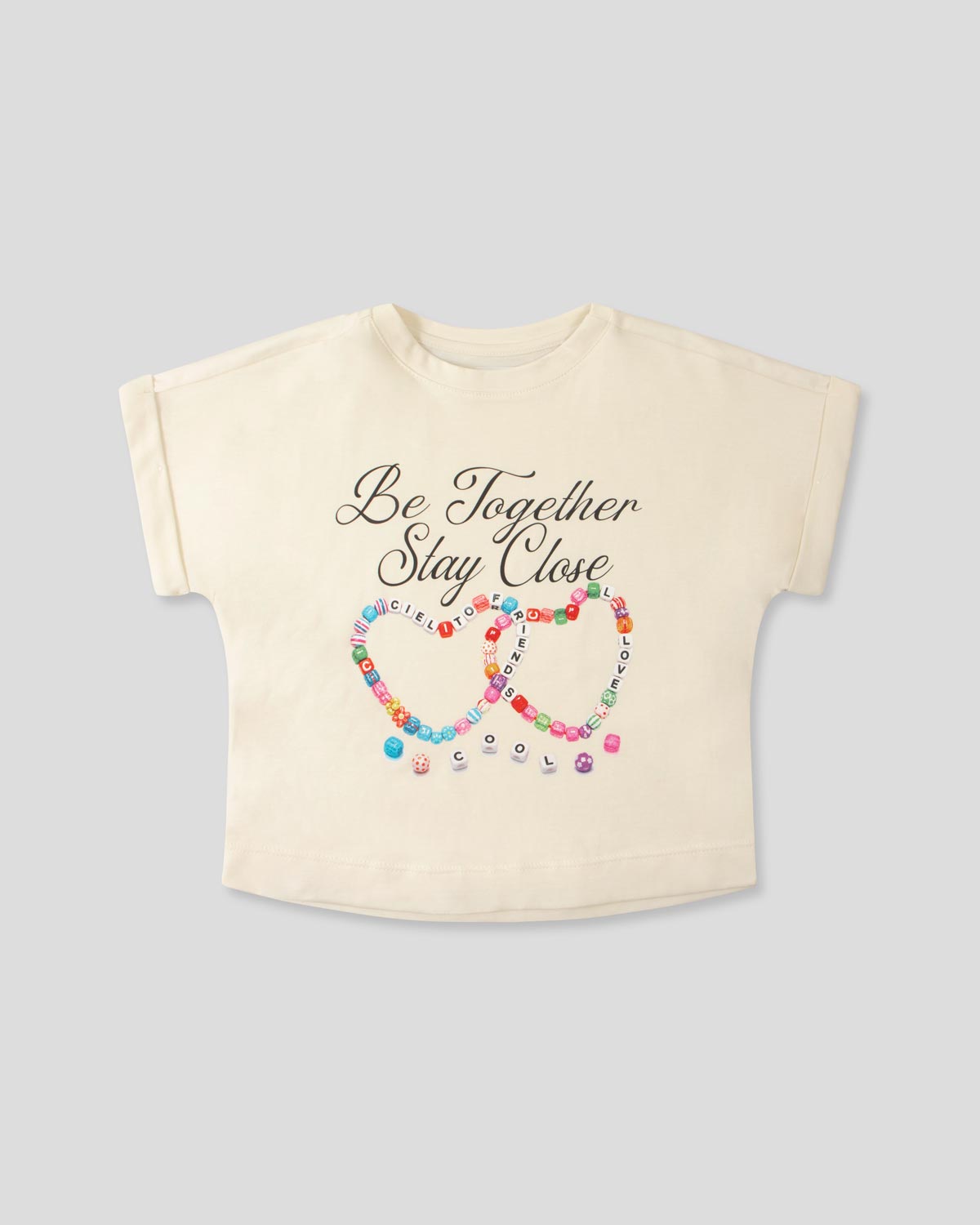 Camiseta cruda estampada para niña