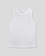 Blusa blanca básica de tiras para niña