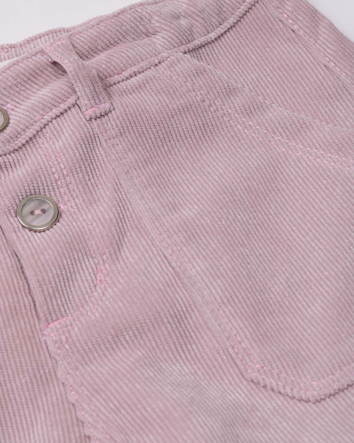 Pantalón cargo tela pana palo de rosa para niña