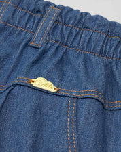 Short denim con botones para niña