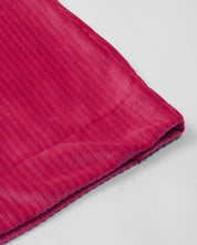 Pantalón fucsia resortado en tejido rib para niña